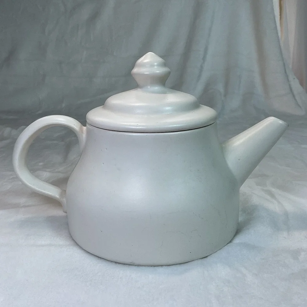Vintage McCoy Pottery Spice Delight Teapot w/ Lid – Veggie & Mushroom Design